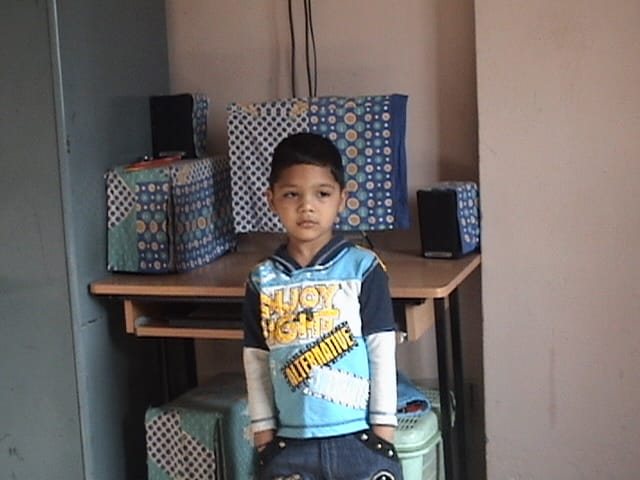 Childhood photo indoors